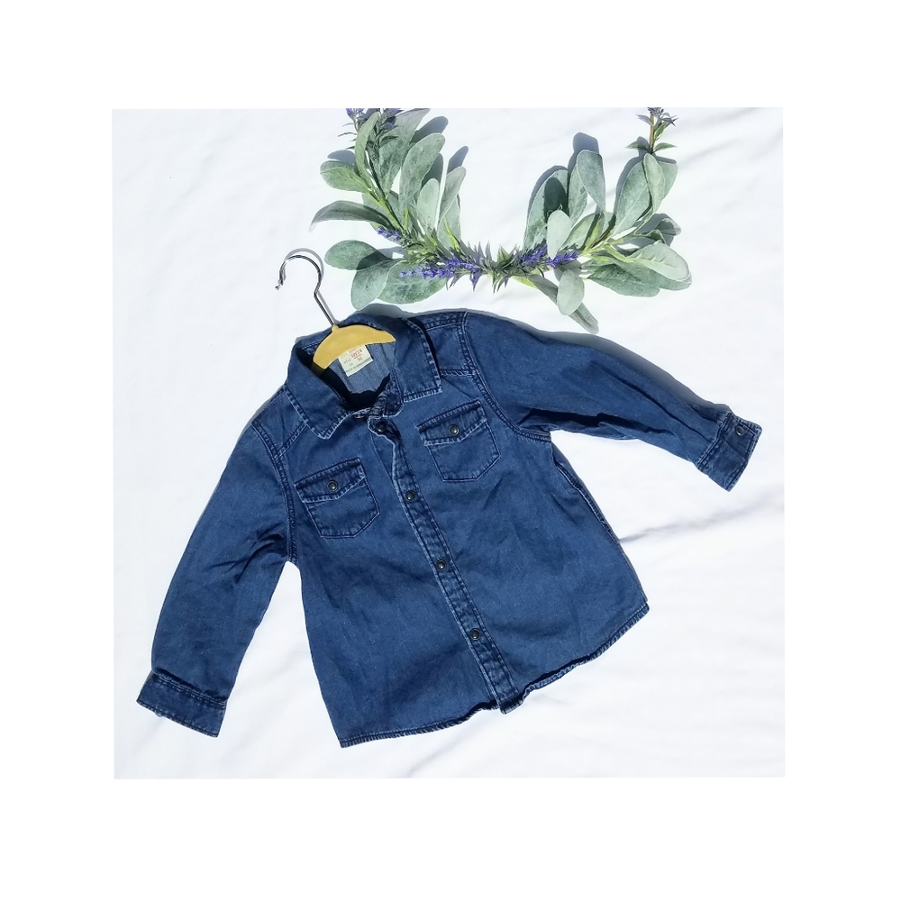 Zara Babyboy denim button down shirt